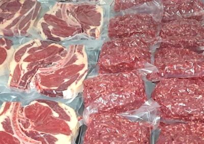 Packaged Wailua Meat ground beef and steaks